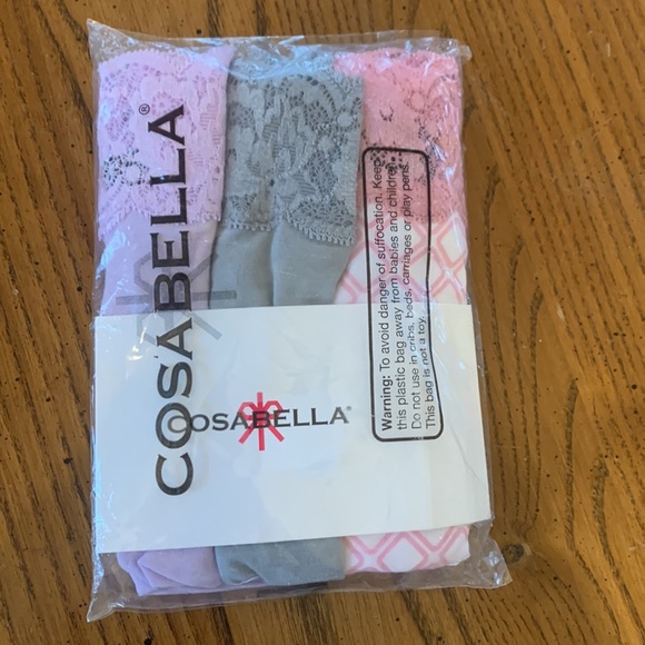 COSABELLA 3pk Hannah Cotton and Lace Thong Panties Plus Size - Picture 5 of 8